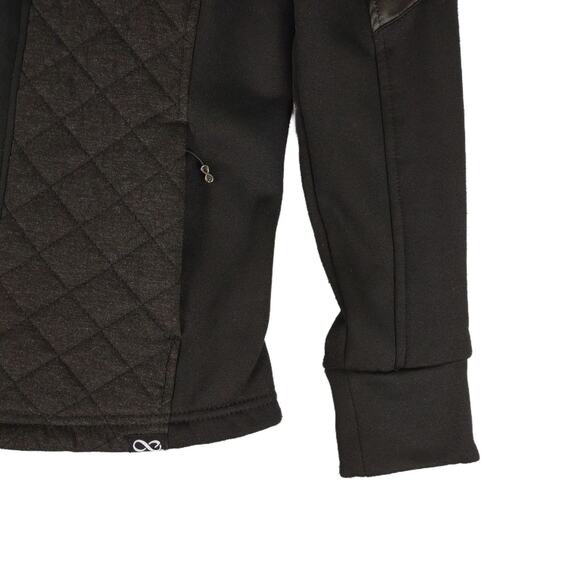 BE BOUNDLESS Women's M Full Zip Quilted Hiking Athletic Hoodie Jacket, Black - Picture 5 of 7